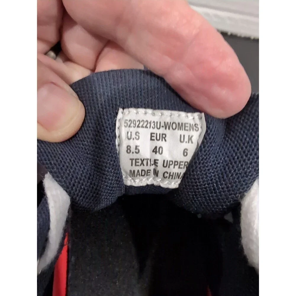 LEVI'S LANCE CANVAS SNEAKERS WOMEN'S SIZE 8.5 CUSHION INSOLE NAVY WHITE EUC